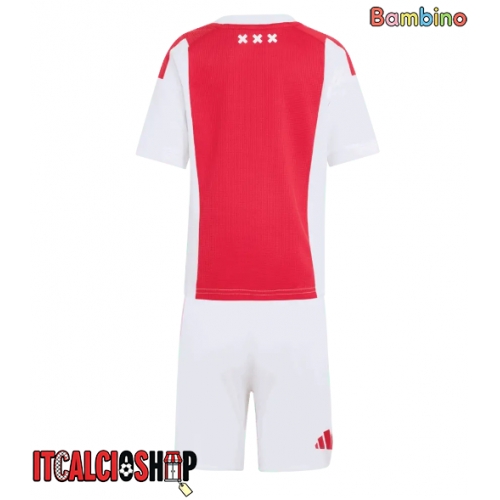 Ajax Prima Maglia Bambino 2026-27 Manica Corta (+ Pantaloni corti)